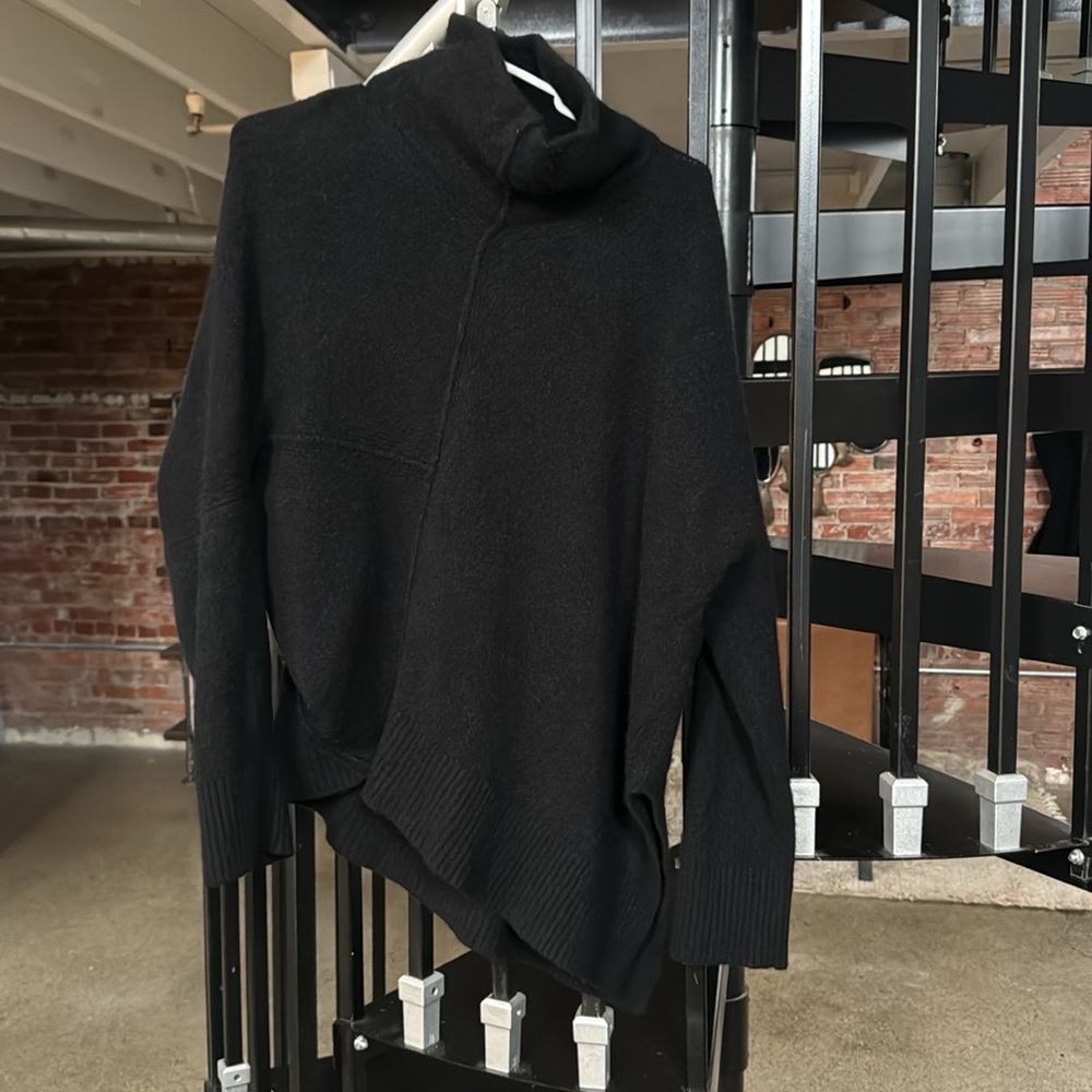 All Saints asymmetrical black sweater never worn